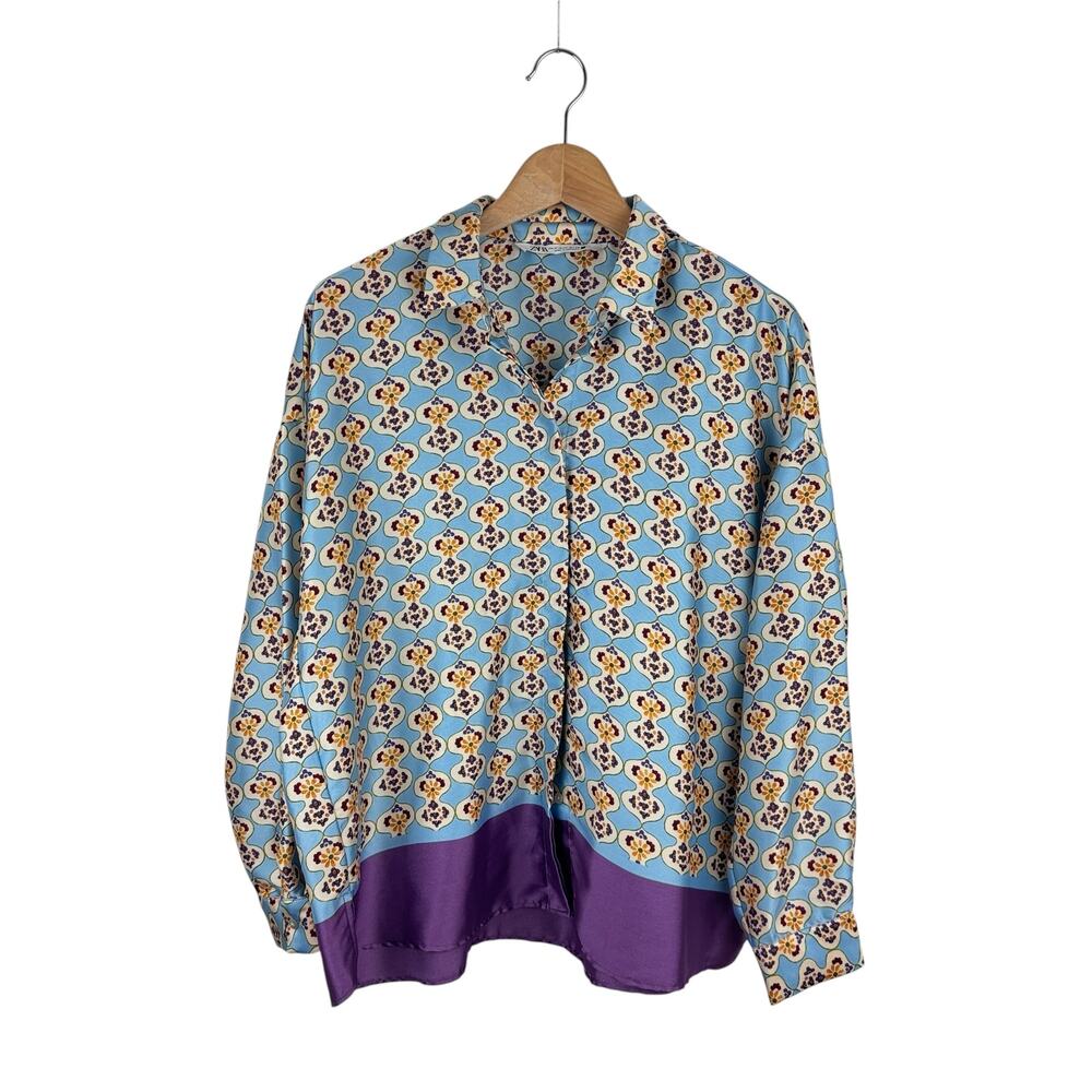 Zara Printed Satin Shirt